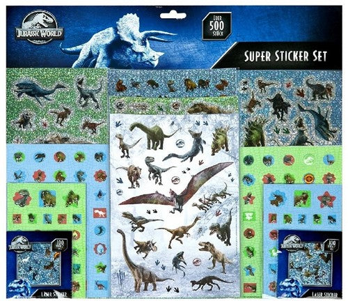 500 autocollants dinosaure jurassic world