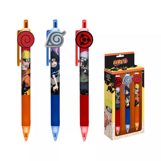 Lot de 3 stylos naruto